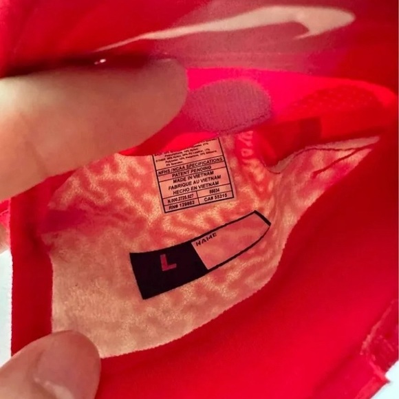 Nike Superbad 5.0 Padded Football Gloves Red Men's Large - Picture 2 of 2